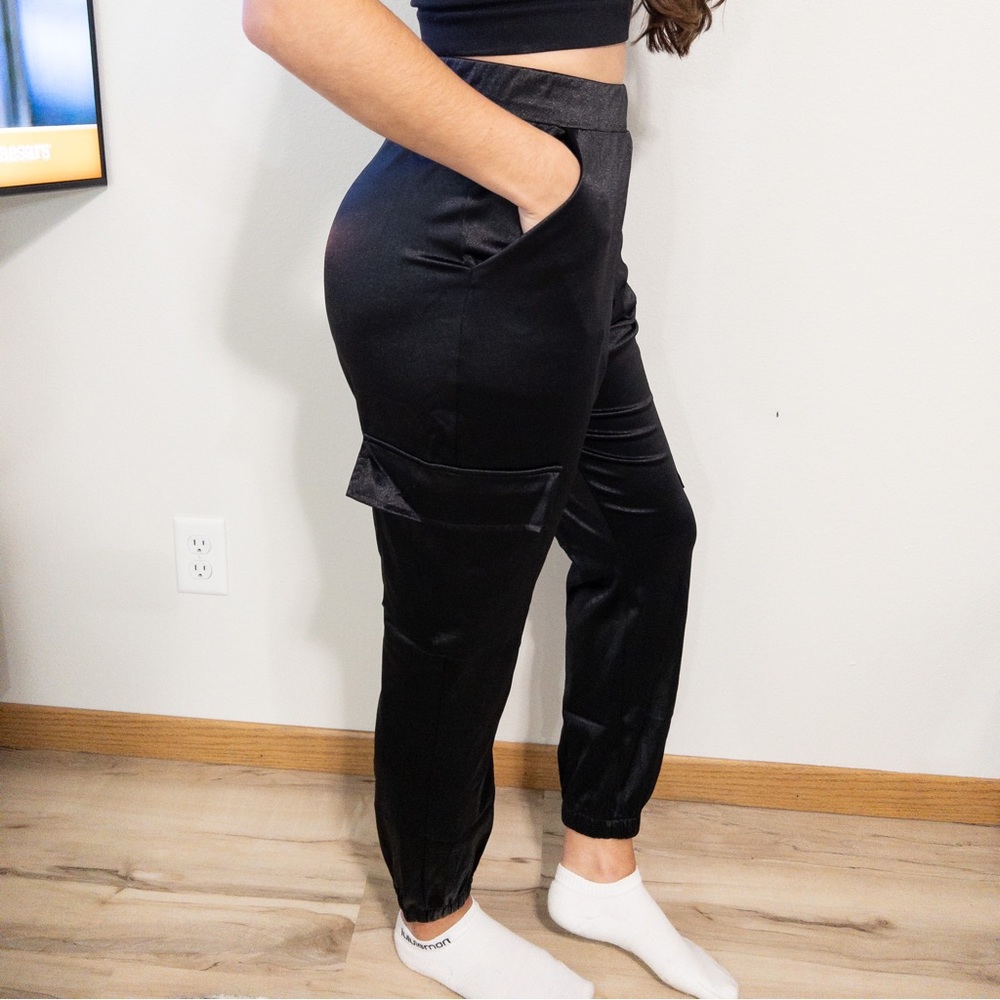 ASOS DESIGN Satin Jogger with Pockets